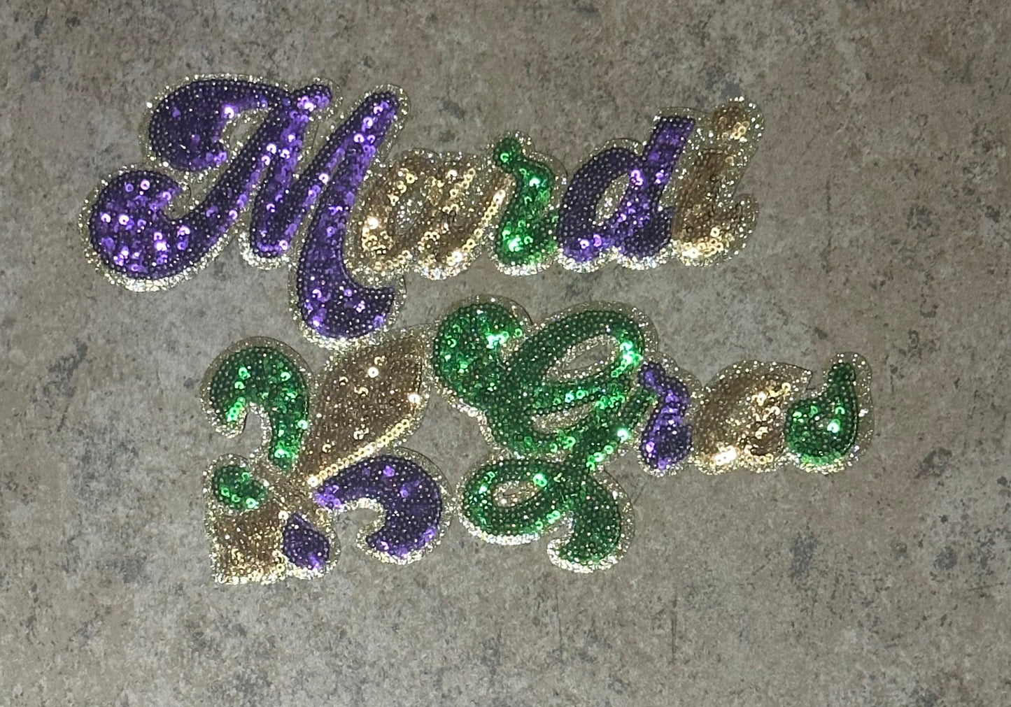 Mardi Gras Sequin Patch