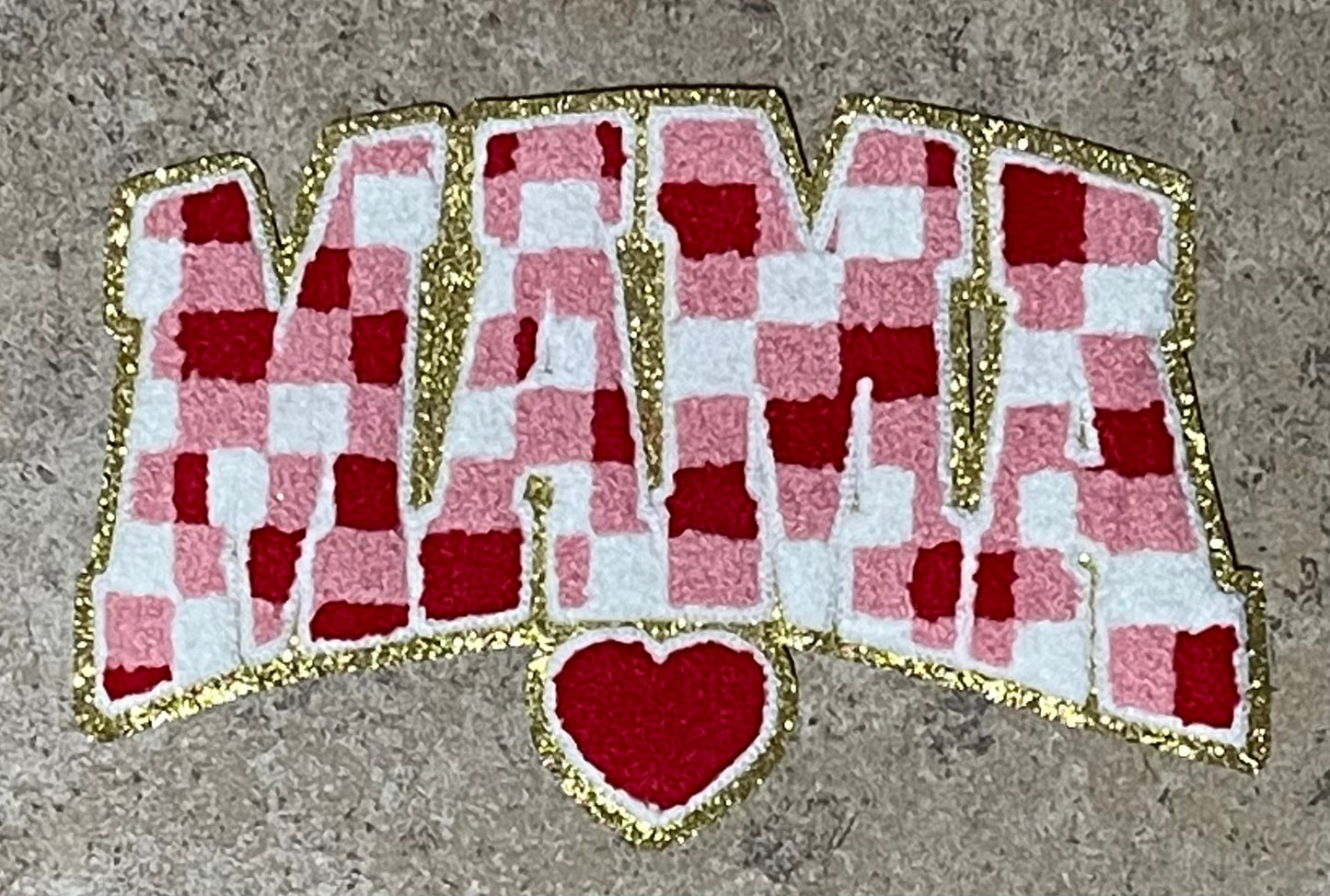 Momma with Heart Iron On Patch