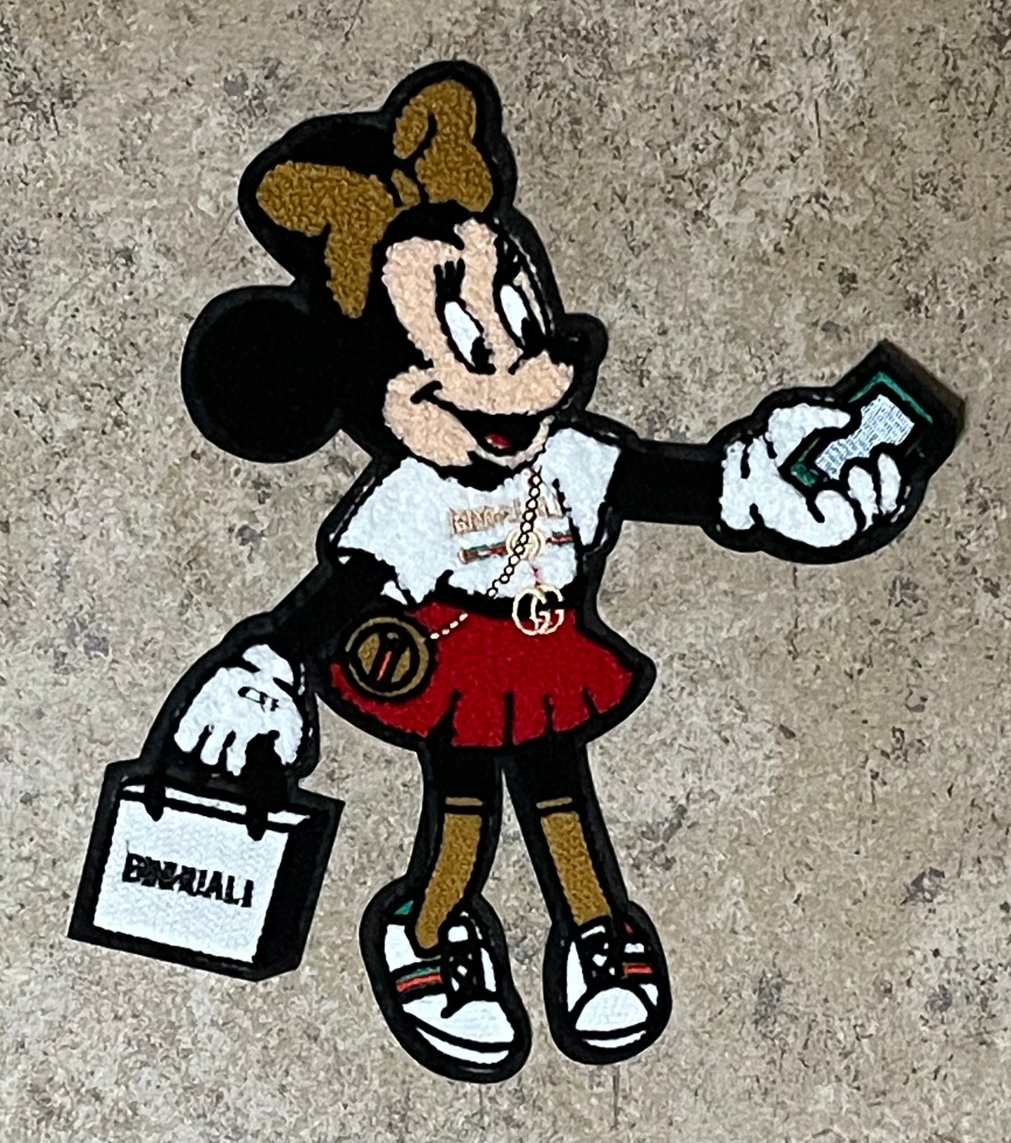 Girl Mouse Iron On Patch