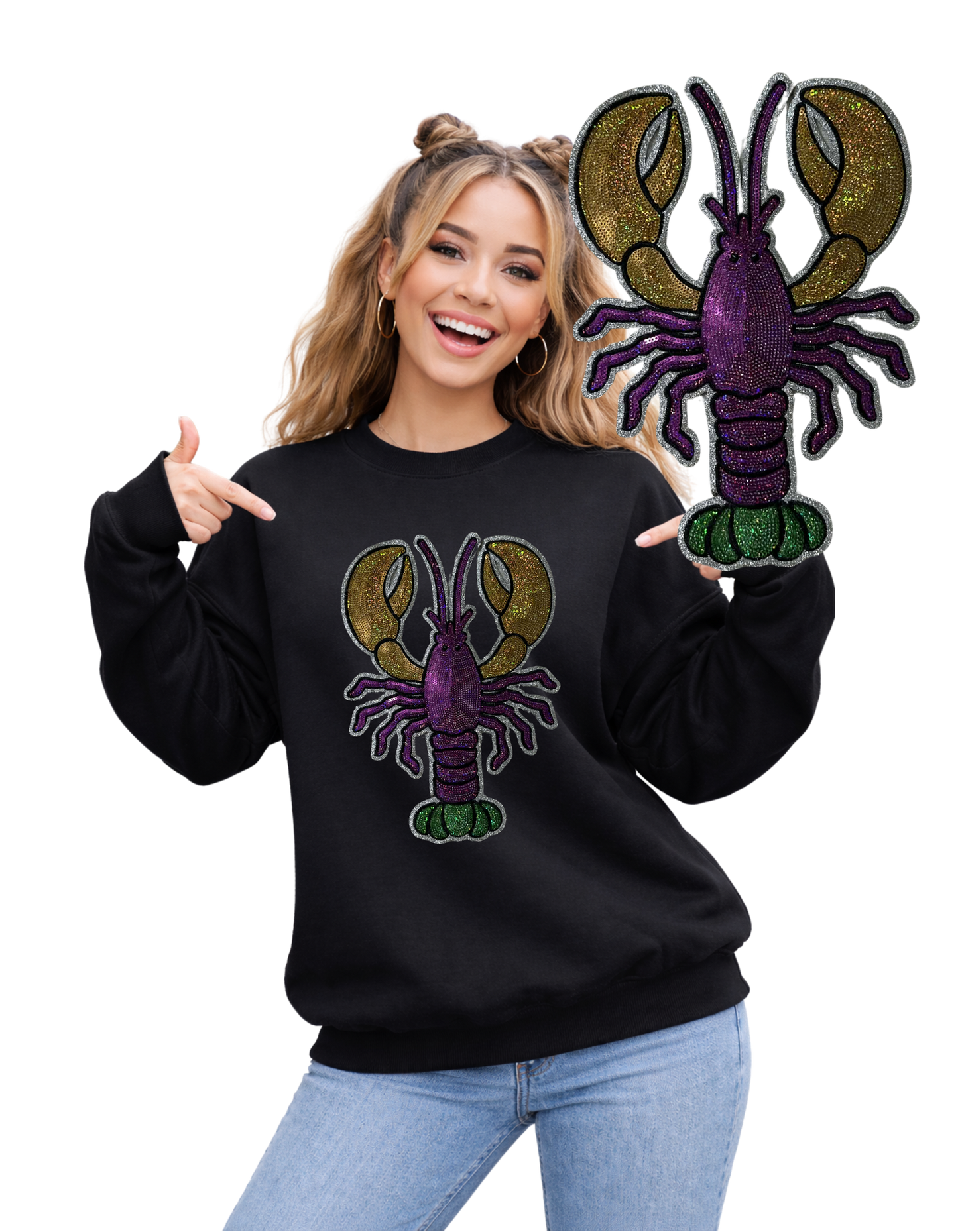 Mardi Gras Crewneck-Crawfish