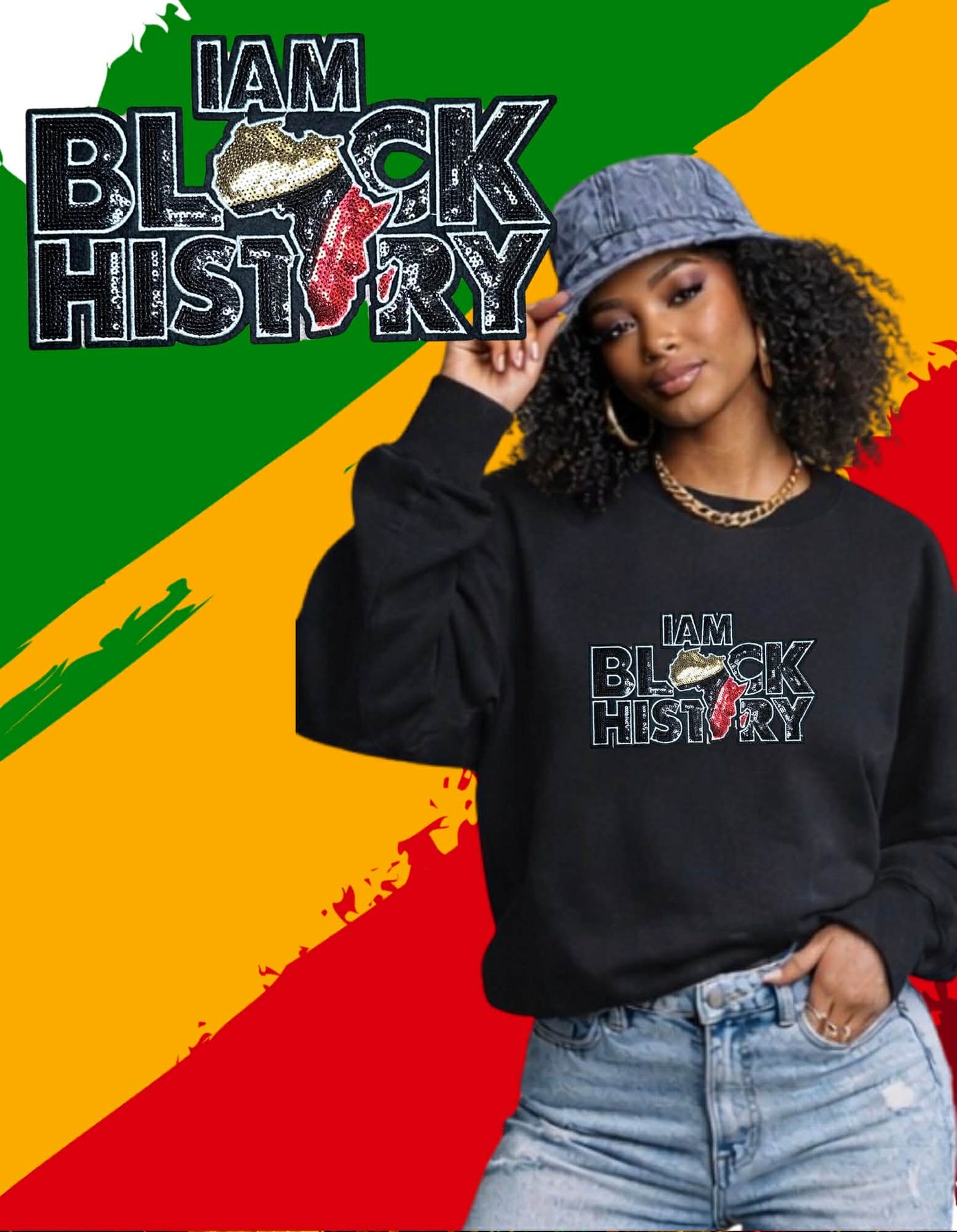 Black History Crewneck-I am Black History