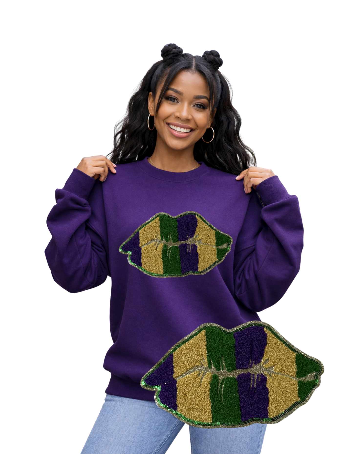 Mardi Gras Crewneck-Lips