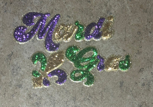 Mardi Gras Sequin Patch
