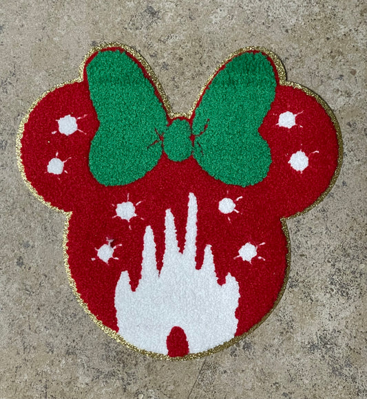 Girl Mouse Head Iron On Patch