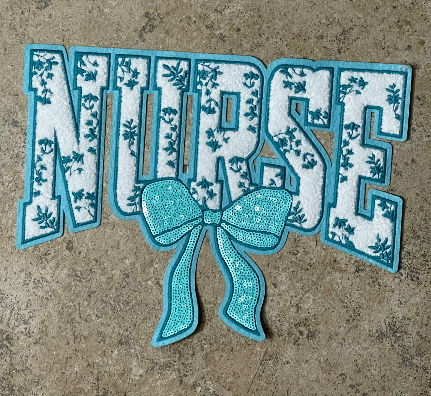 Nurse with Bow Iron On Patch