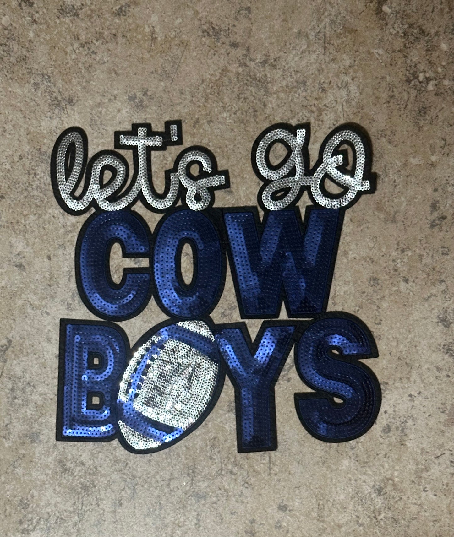 Let's Go Cowboys Iron On Patch