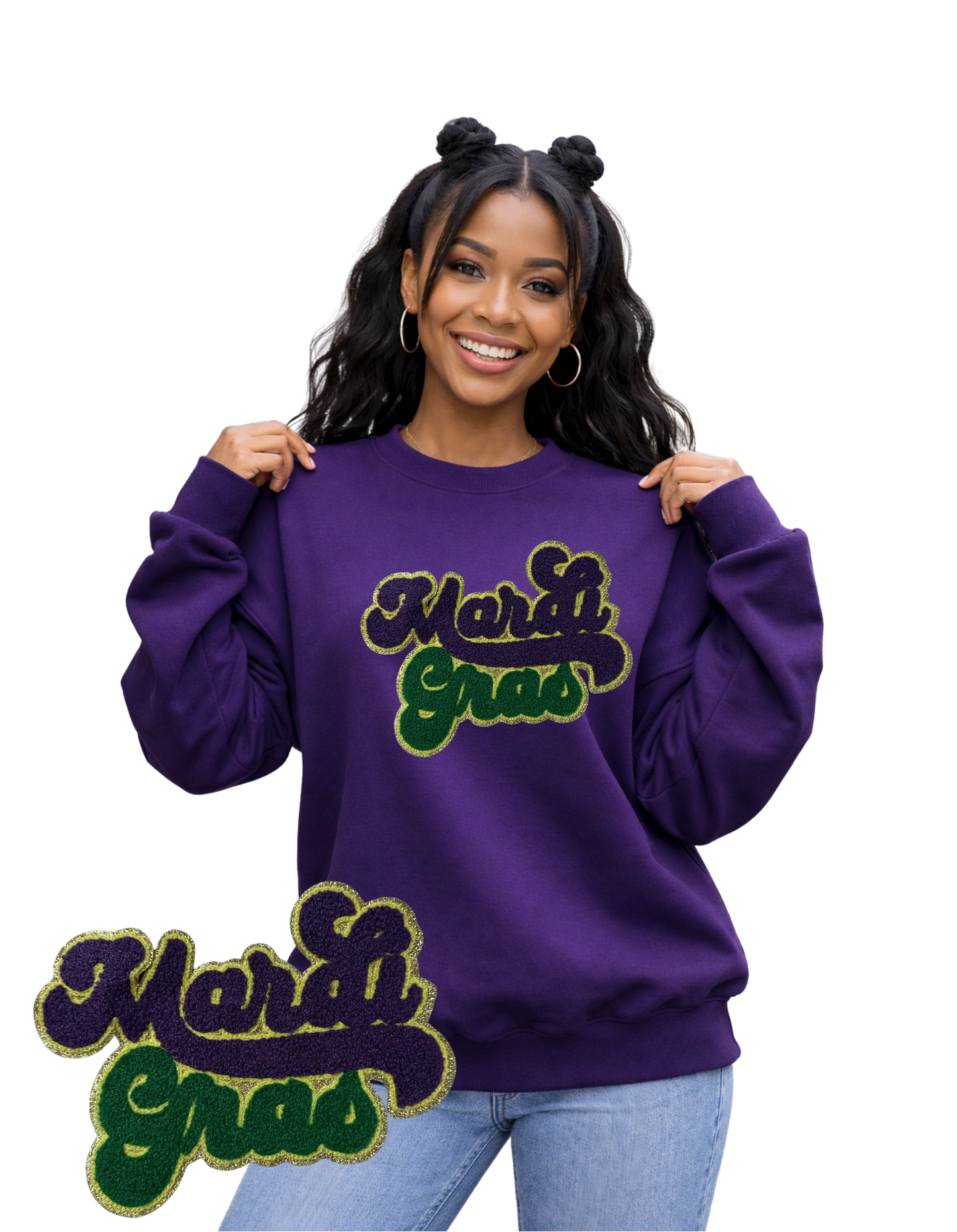 Mardi Gras Crewneck-Chenile (Copy)