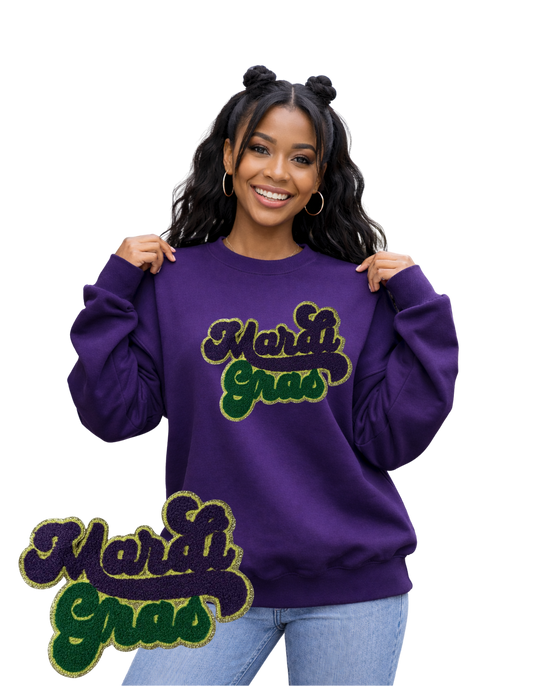 Mardi Gras Crewneck-Chenile