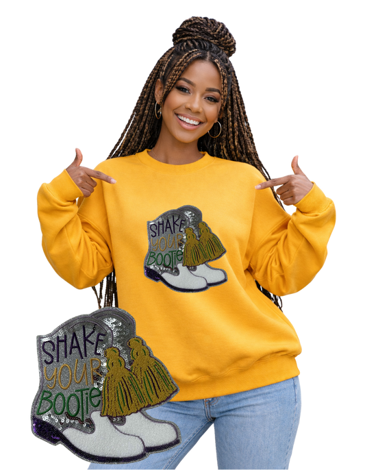 Mardi Gras Crewneck-Shake your Bootie