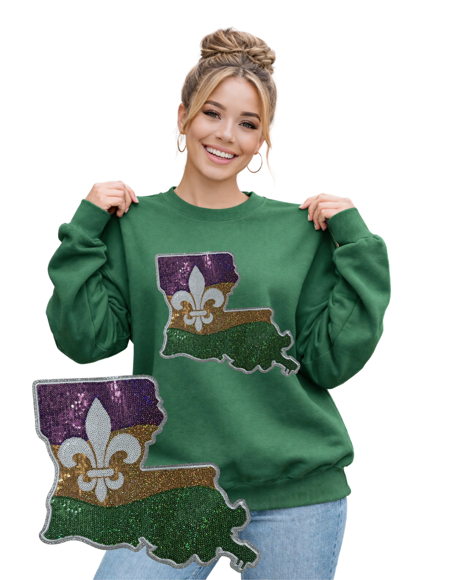 Mardi Gras Crewneck-Louisiana State